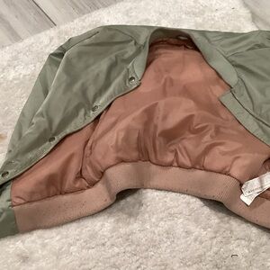 Kids Green and Tan Bomber Jacket